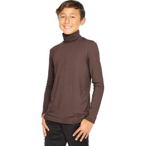 imageOh So Soft Boys Long Sleeve Poly Spandex TurtleneckBrown