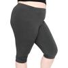 imageOh So Soft Womens Plus Size Knee Length and Full Length Leggings  XLarge  7XCharcoal Gray