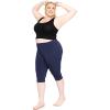 imageOh So Soft Womens Plus Size Knee Length and Full Length Leggings  XLarge  7XNavy Blue