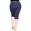 imageOh So Soft Womens Plus Size Knee Length and Full Length Leggings  XLarge  7XNavy Blue
