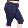 imageOh So Soft Womens Plus Size Knee Length and Full Length Leggings  XLarge  7XNavy Blue