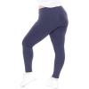 imageOh So Soft Womens Plus Size Knee Length and Full Length Leggings  XLarge  7XNavy Ribbed