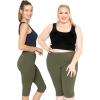 imageOh So Soft Womens Plus Size Knee Length and Full Length Leggings  XLarge  7XOlive Green