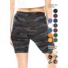 imageSTRETCH IS COMFORT Biker Shorts for Women  Womens Athletic Workout Shorts  Cotton  Small  5XBlack Camo
