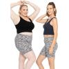 imageSTRETCH IS COMFORT Biker Shorts for Women  Womens Athletic Workout Shorts  Cotton  Small  5XBlack Spacedye