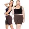 imageSTRETCH IS COMFORT Biker Shorts for Women  Womens Athletic Workout Shorts  Cotton  Small  5XBrown