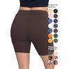 imageSTRETCH IS COMFORT Biker Shorts for Women  Womens Athletic Workout Shorts  Cotton  Small  5XBrown