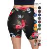 imageSTRETCH IS COMFORT Biker Shorts for Women  Womens Athletic Workout Shorts  Cotton  Small  5XFloral Black