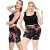 imageSTRETCH IS COMFORT Biker Shorts for Women  Womens Athletic Workout Shorts  Cotton  Small  5XFloral Black