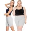 imageSTRETCH IS COMFORT Biker Shorts for Women  Womens Athletic Workout Shorts  Cotton  Small  5XHeather Gray