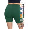 imageSTRETCH IS COMFORT Biker Shorts for Women  Womens Athletic Workout Shorts  Cotton  Small  5XHunter Green