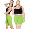 imageSTRETCH IS COMFORT Biker Shorts for Women  Womens Athletic Workout Shorts  Cotton  Small  5XLime Green