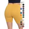 imageSTRETCH IS COMFORT Biker Shorts for Women  Womens Athletic Workout Shorts  Cotton  Small  5XMustard Yellow