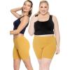 imageSTRETCH IS COMFORT Biker Shorts for Women  Womens Athletic Workout Shorts  Cotton  Small  5XMustard Yellow