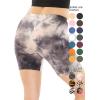 imageSTRETCH IS COMFORT Biker Shorts for Women  Womens Athletic Workout Shorts  Cotton  Small  5XNavy Tie Dye