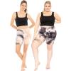 imageSTRETCH IS COMFORT Biker Shorts for Women  Womens Athletic Workout Shorts  Cotton  Small  5XNavy Tie Dye