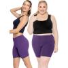 imageSTRETCH IS COMFORT Biker Shorts for Women  Womens Athletic Workout Shorts  Cotton  Small  5XPurple