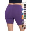 imageSTRETCH IS COMFORT Biker Shorts for Women  Womens Athletic Workout Shorts  Cotton  Small  5XPurple