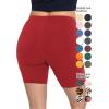 imageSTRETCH IS COMFORT Biker Shorts for Women  Womens Athletic Workout Shorts  Cotton  Small  5XRed