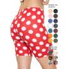 imageSTRETCH IS COMFORT Biker Shorts for Women  Womens Athletic Workout Shorts  Cotton  Small  5XRed White Polkadot