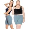 imageSTRETCH IS COMFORT Biker Shorts for Women  Womens Athletic Workout Shorts  Cotton  Small  5XSlate Blue