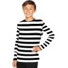imageSTRETCH IS COMFORT Boys and Mens Oh So Soft Long Sleeve Top  Youth SAdult 3XBlack White Stripes