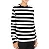 imageSTRETCH IS COMFORT Boys and Mens Oh So Soft Long Sleeve Top  Youth SAdult 3XBlack White Stripes
