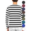imageSTRETCH IS COMFORT Boys and Mens Oh So Soft Long Sleeve Top  Youth SAdult 3XBlack White Stripes
