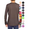 imageSTRETCH IS COMFORT Boys and Mens Oh So Soft Long Sleeve Top  Youth SAdult 3XBrown