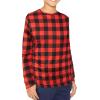imageSTRETCH IS COMFORT Boys and Mens Oh So Soft Long Sleeve Top  Youth SAdult 3XBuffalo Plaid