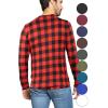imageSTRETCH IS COMFORT Boys and Mens Oh So Soft Long Sleeve Top  Youth SAdult 3XBuffalo Plaid