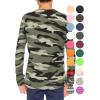imageSTRETCH IS COMFORT Boys and Mens Oh So Soft Long Sleeve Top  Youth SAdult 3XGreen Camo