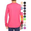 imageSTRETCH IS COMFORT Boys and Mens Oh So Soft Long Sleeve Top  Youth SAdult 3XHot Pink