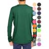 imageSTRETCH IS COMFORT Boys and Mens Oh So Soft Long Sleeve Top  Youth SAdult 3XHunter Green