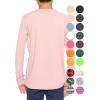 imageSTRETCH IS COMFORT Boys and Mens Oh So Soft Long Sleeve Top  Youth SAdult 3XLight Pink