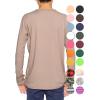 imageSTRETCH IS COMFORT Boys and Mens Oh So Soft Long Sleeve Top  Youth SAdult 3XMocha