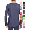 imageSTRETCH IS COMFORT Boys and Mens Oh So Soft Long Sleeve Top  Youth SAdult 3XNavy Blue