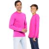 imageSTRETCH IS COMFORT Boys and Mens Oh So Soft Long Sleeve Top  Youth SAdult 3XNeon Hot Pink