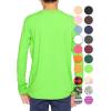 imageSTRETCH IS COMFORT Boys and Mens Oh So Soft Long Sleeve Top  Youth SAdult 3XNeon Lime
