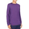 imageSTRETCH IS COMFORT Boys and Mens Oh So Soft Long Sleeve Top  Youth SAdult 3XPurple