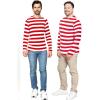 imageSTRETCH IS COMFORT Boys and Mens Oh So Soft Long Sleeve Top  Youth SAdult 3XRed White Stripes
