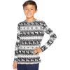 imageSTRETCH IS COMFORT Boys and Mens Oh So Soft Long Sleeve Top  Youth SAdult 3XReindeer