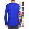imageSTRETCH IS COMFORT Boys and Mens Oh So Soft Long Sleeve Top  Youth SAdult 3XRoyal Blue