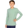 imageSTRETCH IS COMFORT Boys and Mens Oh So Soft Long Sleeve Top  Youth SAdult 3XSage Green