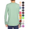 imageSTRETCH IS COMFORT Boys and Mens Oh So Soft Long Sleeve Top  Youth SAdult 3XSage Green