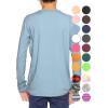imageSTRETCH IS COMFORT Boys and Mens Oh So Soft Long Sleeve Top  Youth SAdult 3XSlate Blue