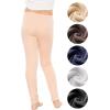 imageSTRETCH IS COMFORT Girls Cotton Footless Leggings  Stretchy  Size 216Beige Fleece