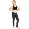 imageSTRETCH IS COMFORT Girls Cotton Footless Leggings  Stretchy  Size 216Black 3 Pack
