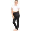 imageSTRETCH IS COMFORT Girls Cotton Footless Leggings  Stretchy  Size 216Black Fleece