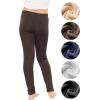 imageSTRETCH IS COMFORT Girls Cotton Footless Leggings  Stretchy  Size 216Brown Fleece
